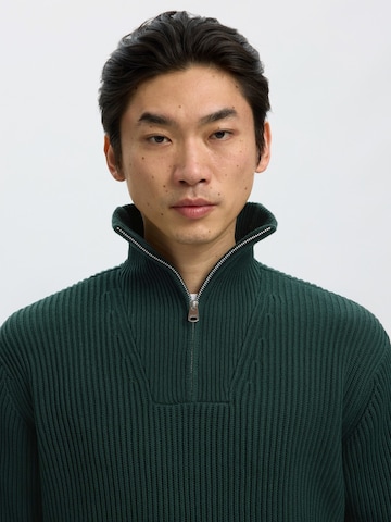 Pull-over 'SLHDRY' SELECTED en vert
