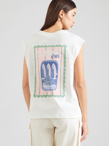 T-shirt Sublevel en blanc : devant