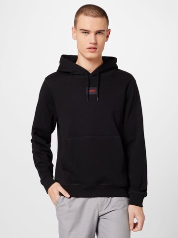 HUGO - Sweatshirt 'Daratschi214' em preto: frente