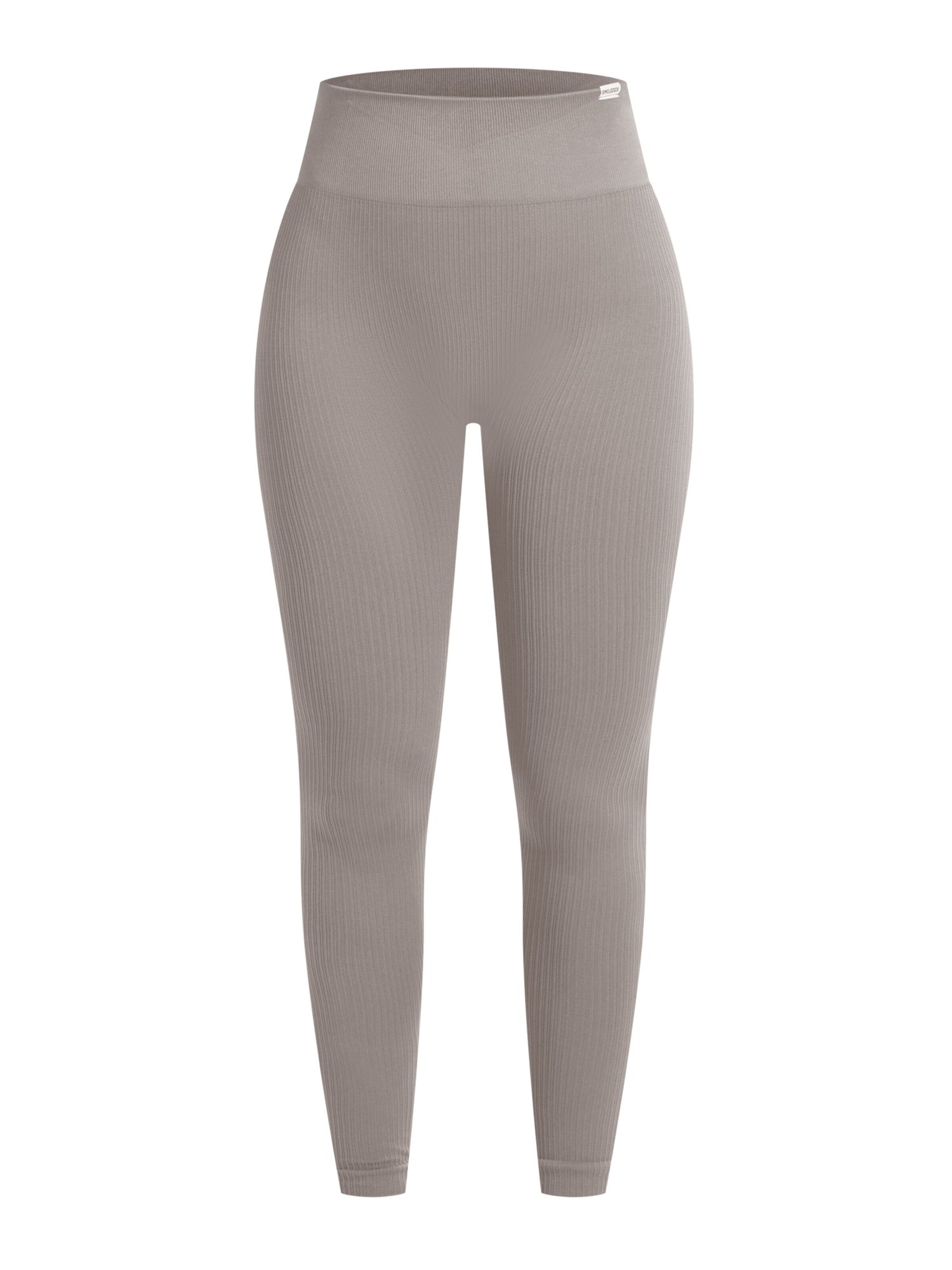 Smilodox Amaze Ripp Compressive Leggings in Grau: Vorderseite