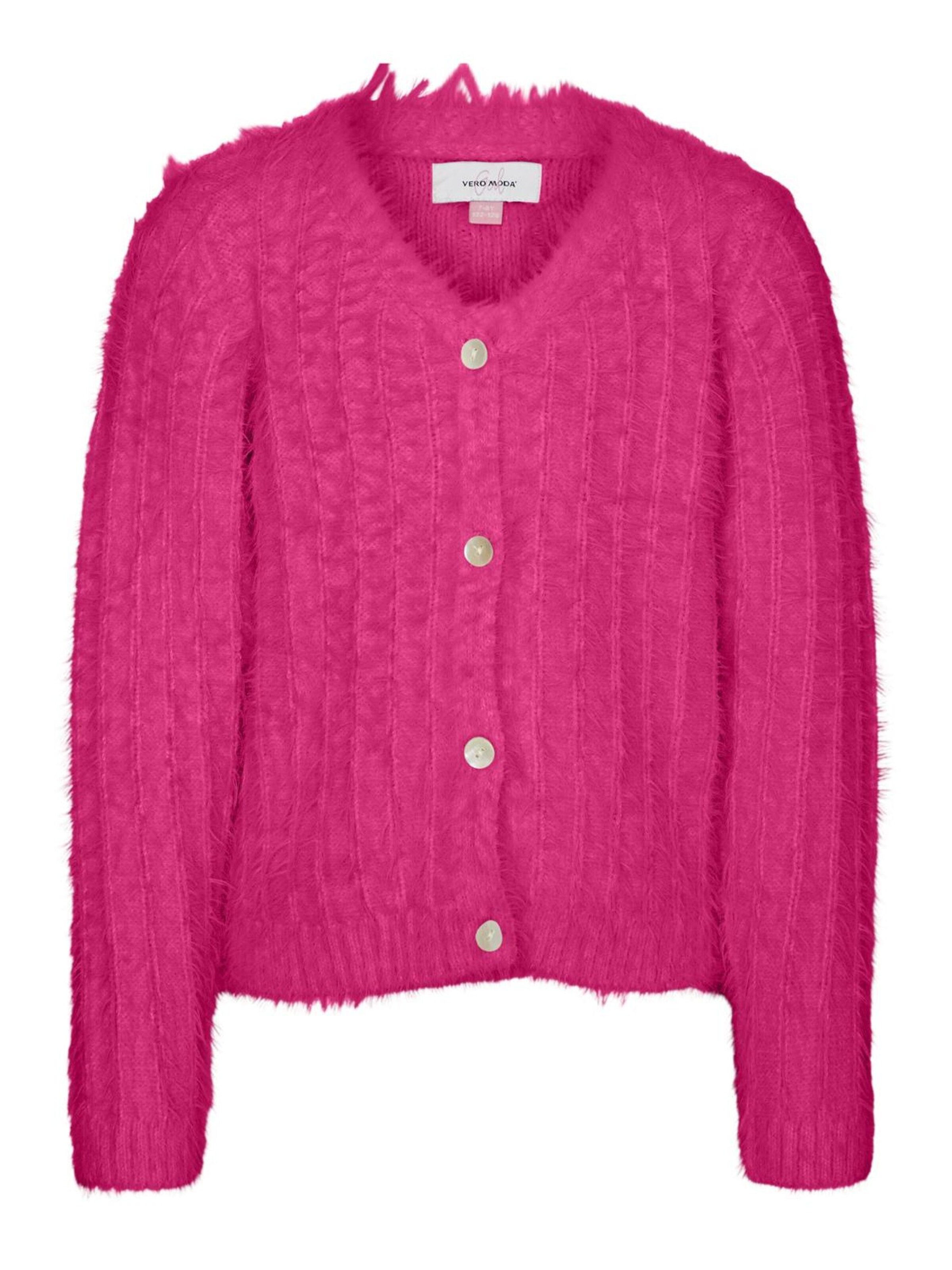 Vero Moda Girl - Cárdigan 'LAPOILU' en rosa: frente