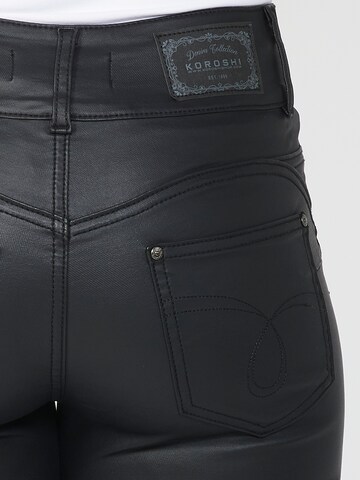 KOROSHI Slimfit Broek in Zwart