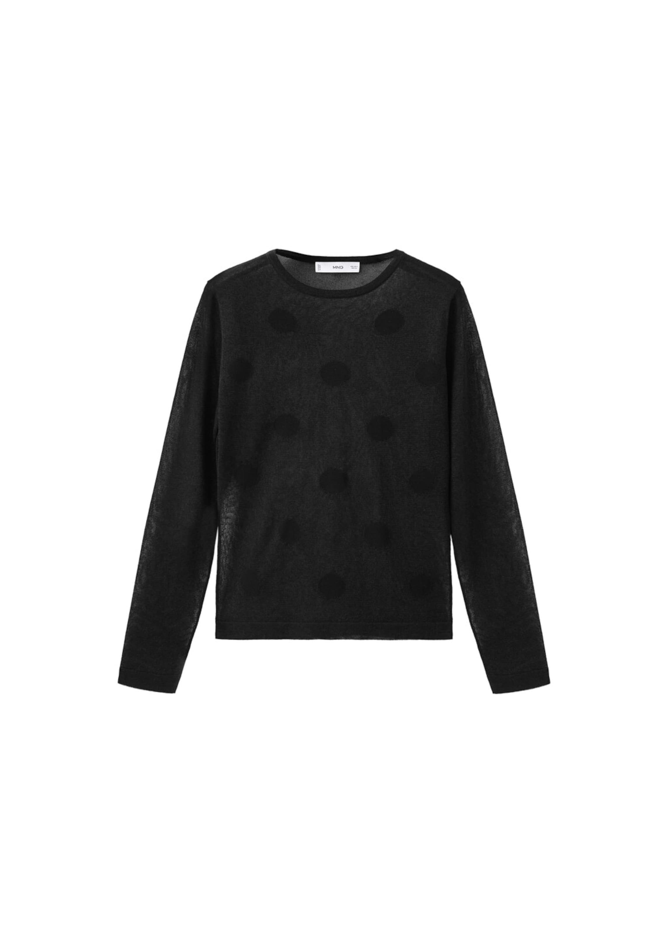 MANGO Sweater 'Dotty' in Black: front