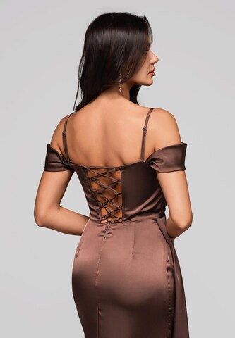 Ombre Avondjurk 'Vanessa' in Bruin