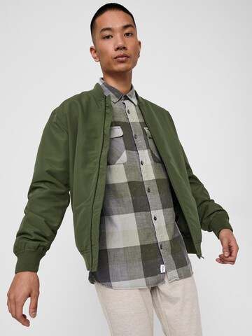 Veste mi-saison Only & Sons en vert