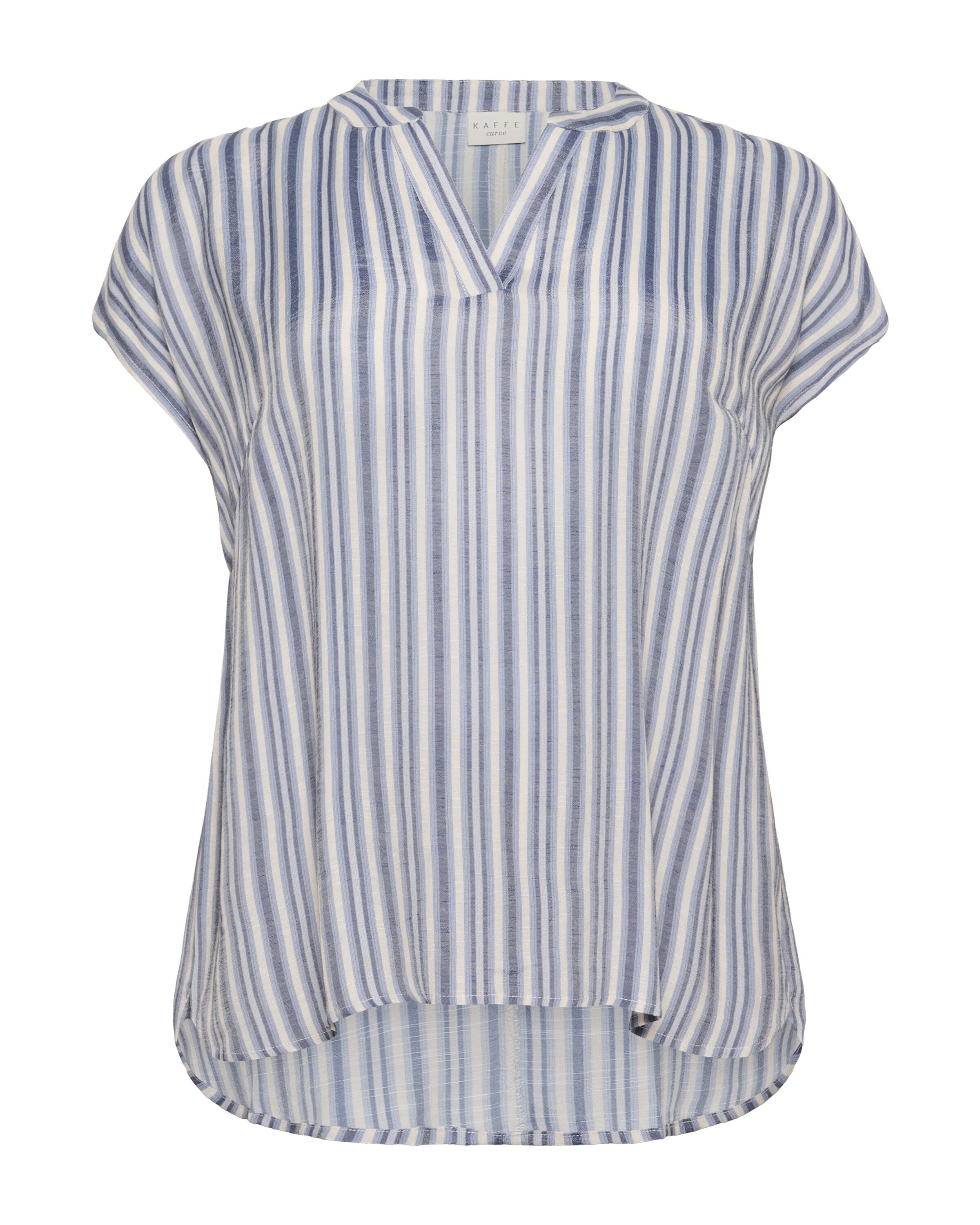 KAFFE CURVE Bluse 'KCAlia' in Blau: Vorderseite