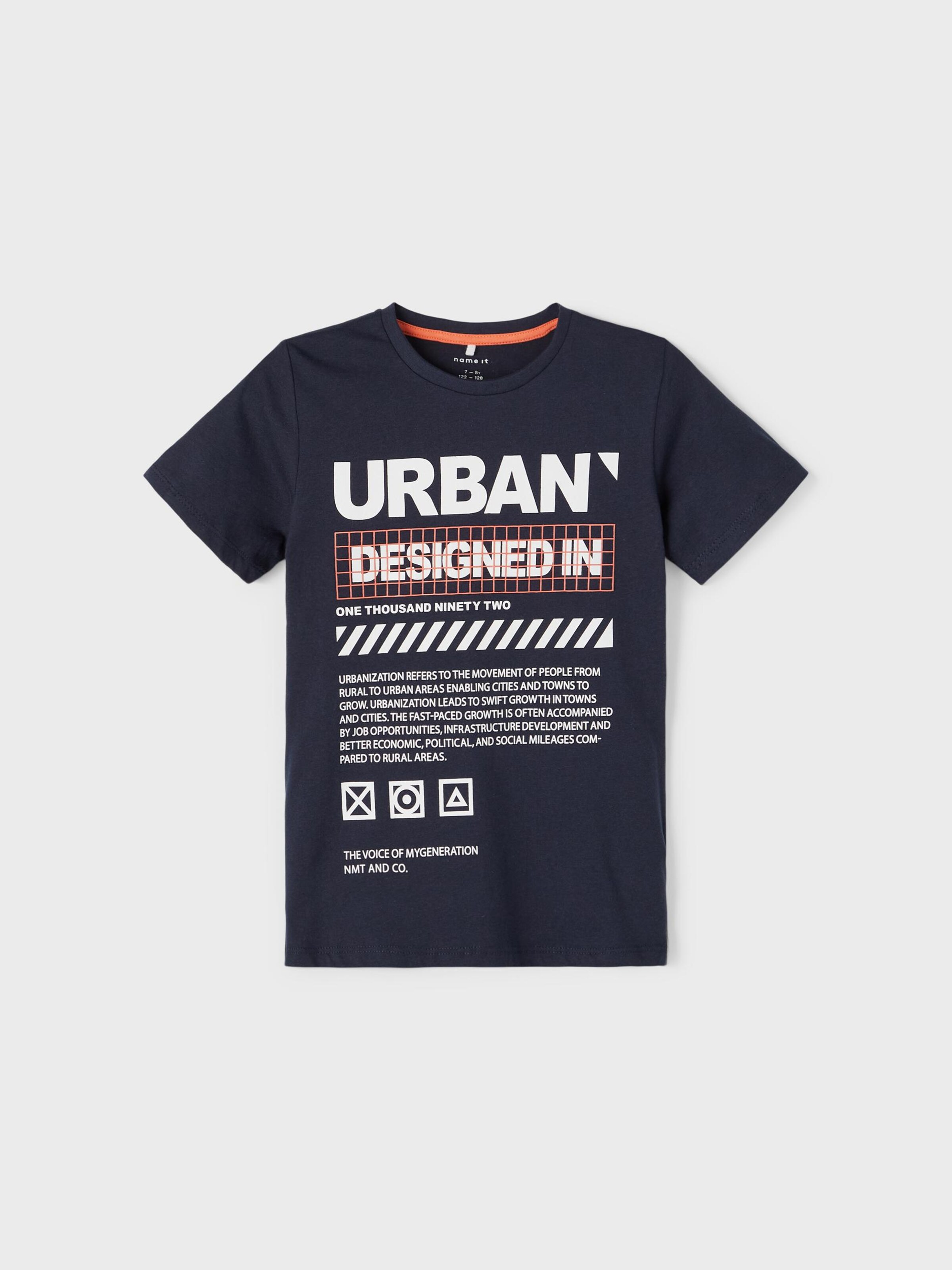Kinder Teens (Gr. 140-176) NAME IT T-Shirt 'FATHIAS' in Navy - PP90999 Kinder Teens (Gr. 140-176) NAME IT T-Shirt 'FATHIAS' in Navy - PP90999