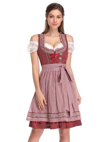 KoJooin Dirndl‌ in Rot: Vorderseite