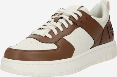 Sneaker bassa 'Kilian' HUGO di colore marrone / bianco lana, Visualizzazione prodotti