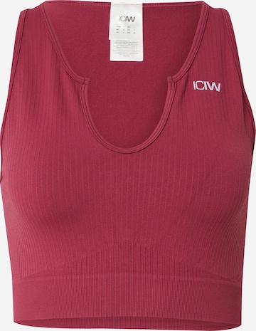 ICANIWILL Sports top 'Define' in Pink: front