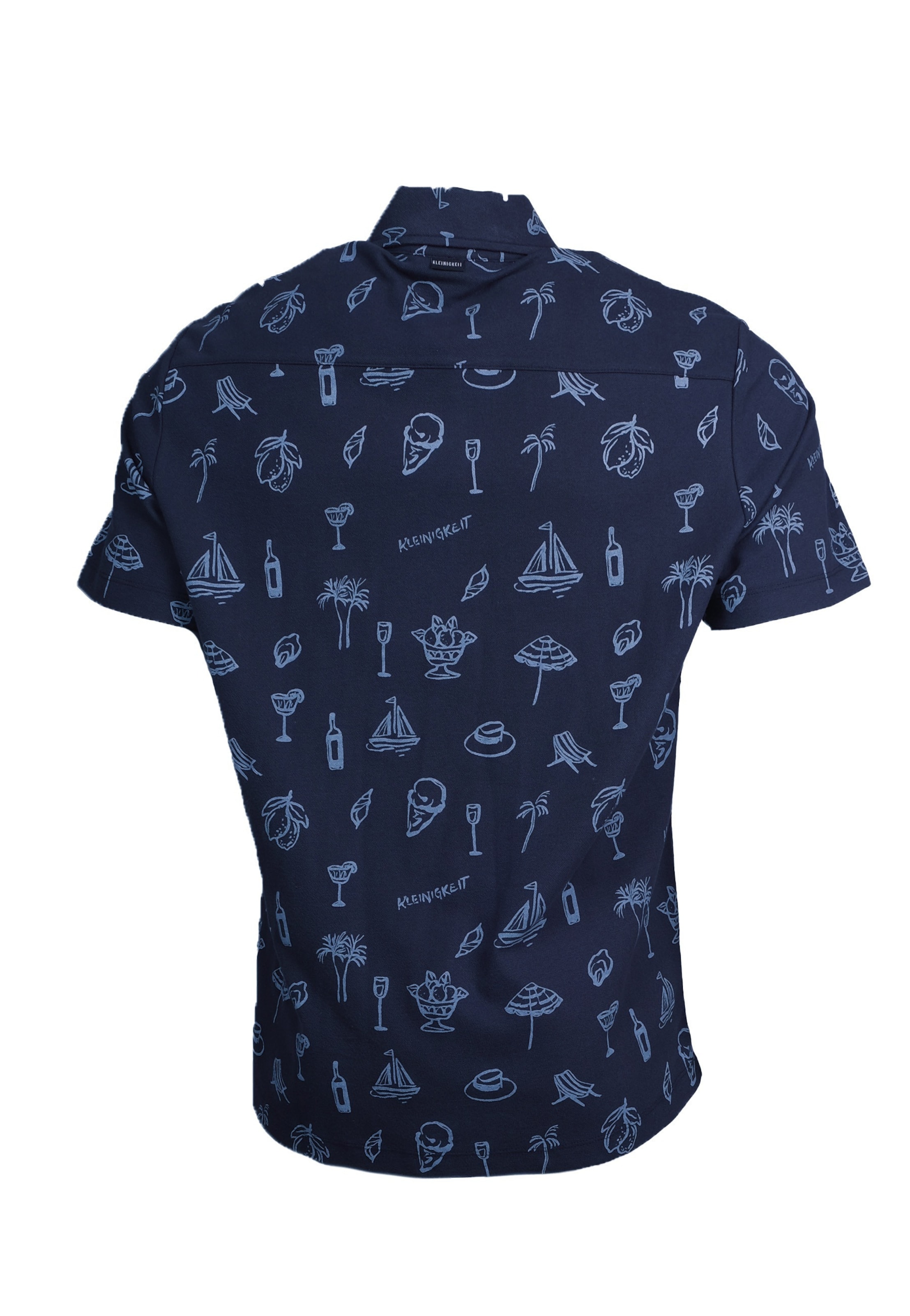 Kleinigkeit Regularny krój Koszula 'Travel Scott' w kolorze niebieski