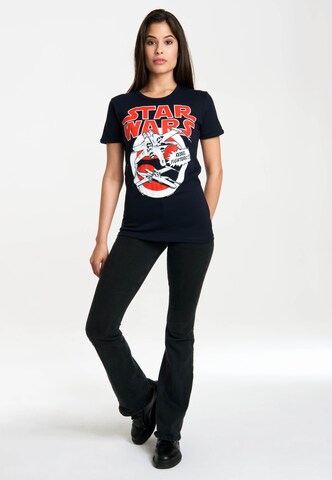 LOGOSHIRT Shirt 'X-Wings' in Blauw