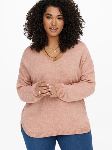 ONLY Carmakoma Pullover 'Margareta' in Pink