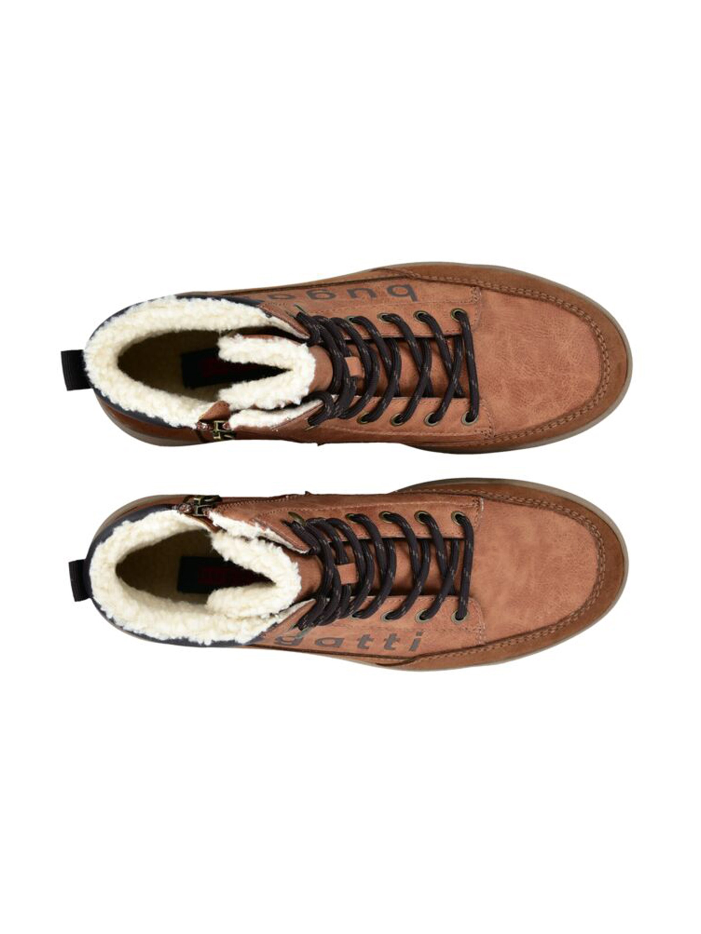 bugatti Šnurovacie čižmy - Hnedá