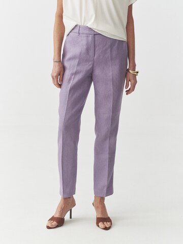 TATUUM - regular Pantalón de pinzas 'Imi 1' en lila: frente