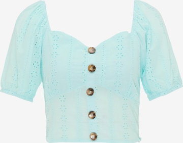 MYMO Blouse in Blauw: voorkant