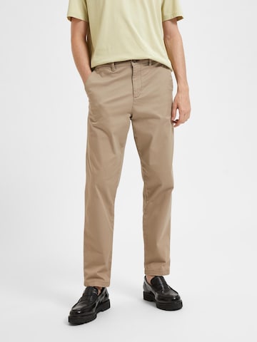 regular Pantaloni chino di SELECTED HOMME in beige: frontale