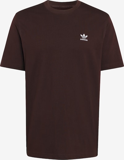 Marškinėliai 'Trefoil Essentials' iš ADIDAS ORIGINALS, spalva – šokolado spalva / balta, Prekių apžvalga