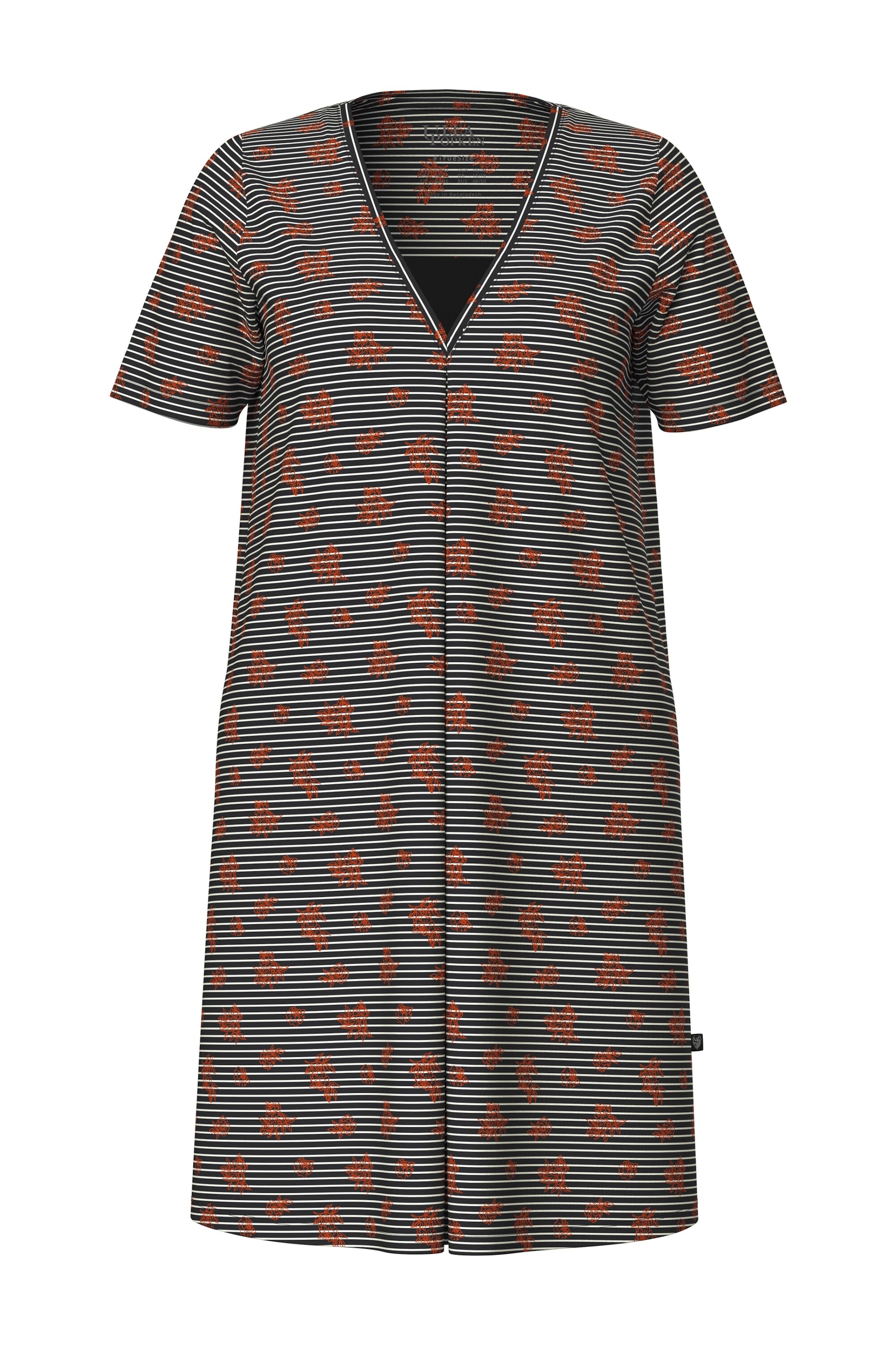 Ulla Popken Nightgown in Black: front