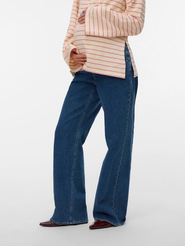 Wide Leg Jean MAMALICIOUS en bleu : devant