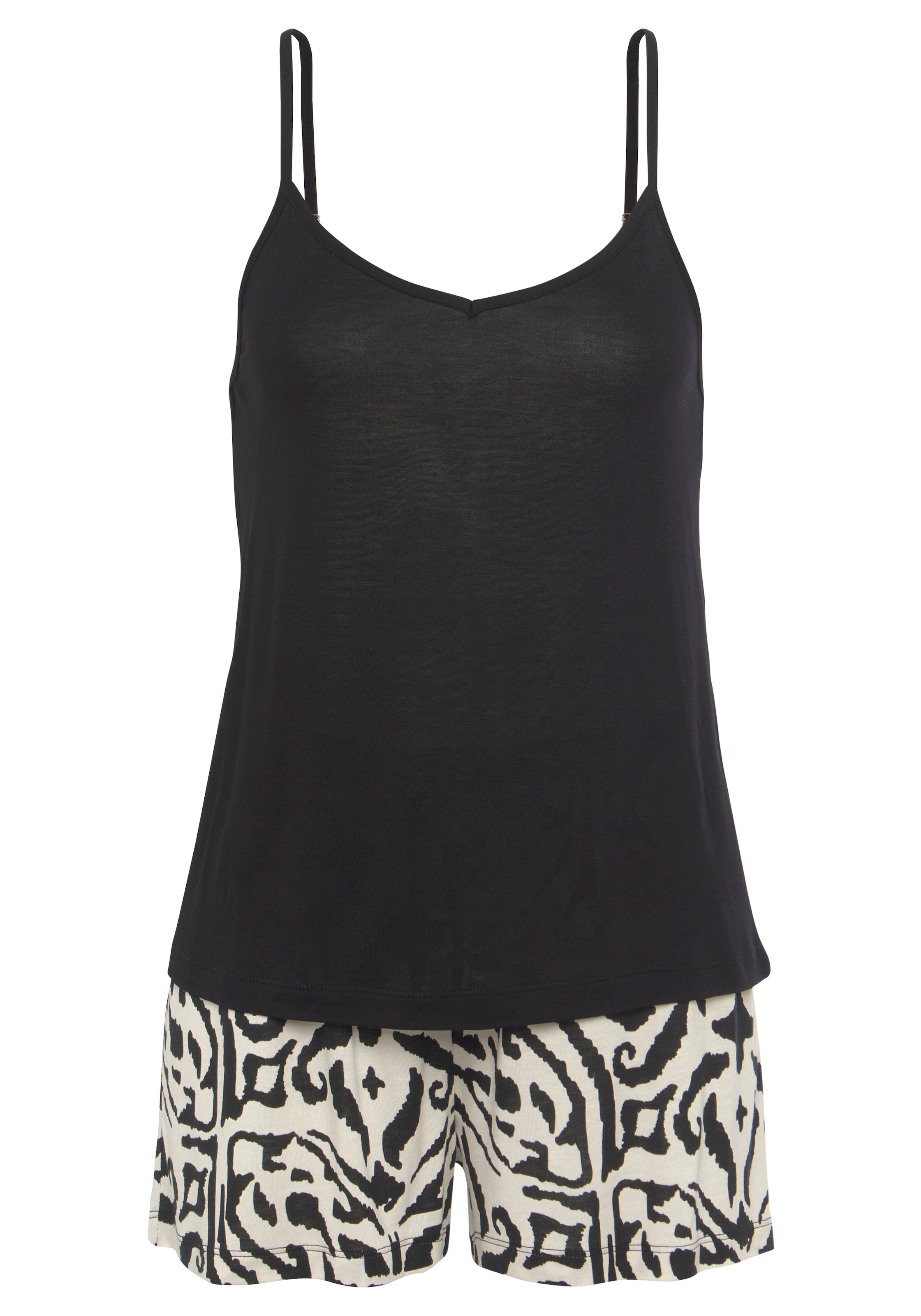 s.Oliver Kort pyjamas i svart: framsida