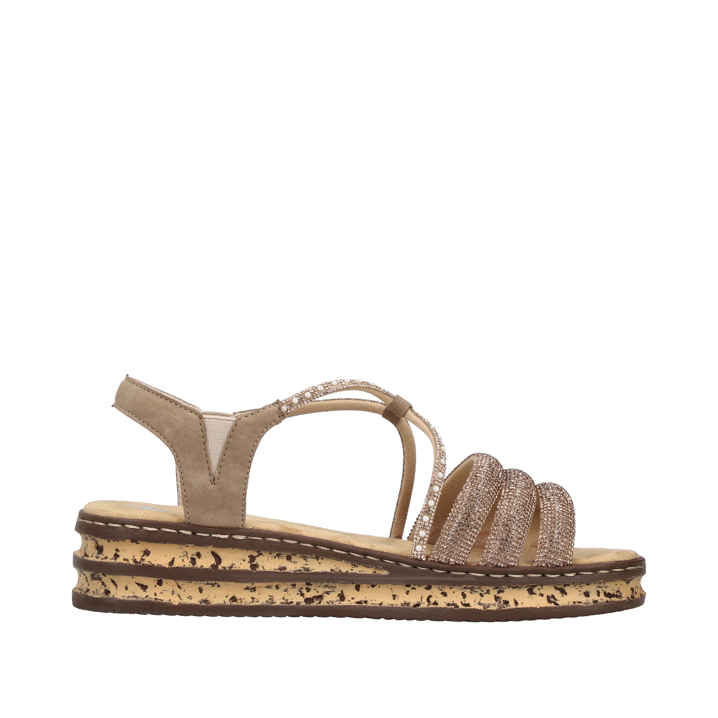Rieker Strap Sandals '62977' in Brown
