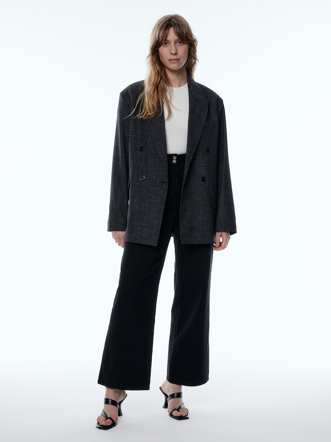 EDITED Jeans med lægfolder 'Ellis' sort