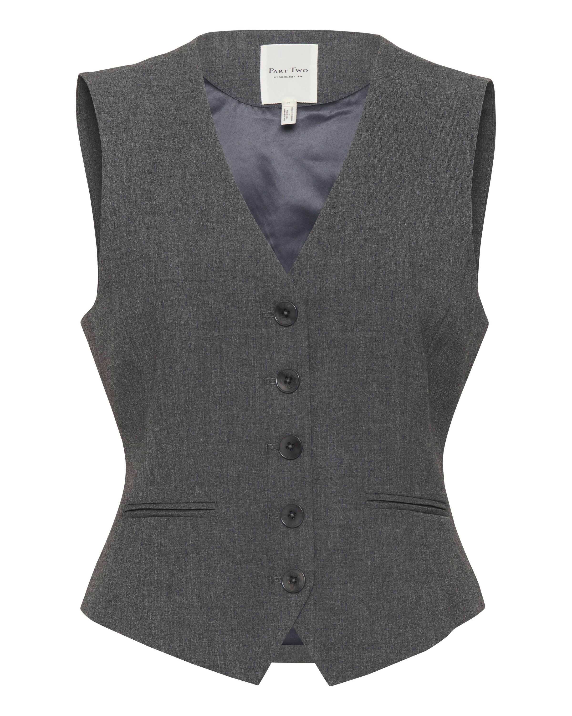 Part Two Bodywarmer in Grijs: voorkant