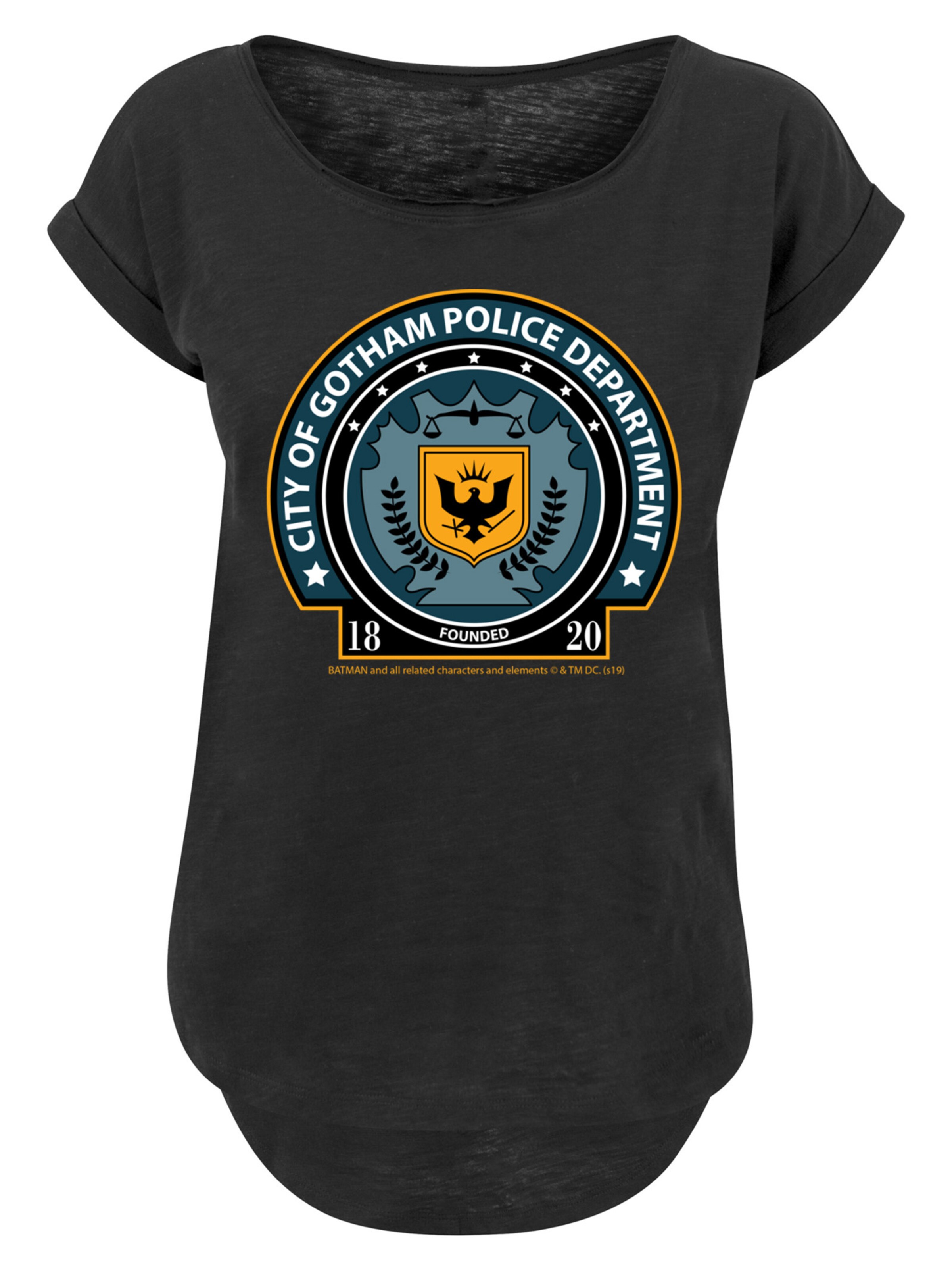 T-shirt 'DC Comis Superhelden Batman Gotham Police Dept' F4NT4STIC en noir : devant