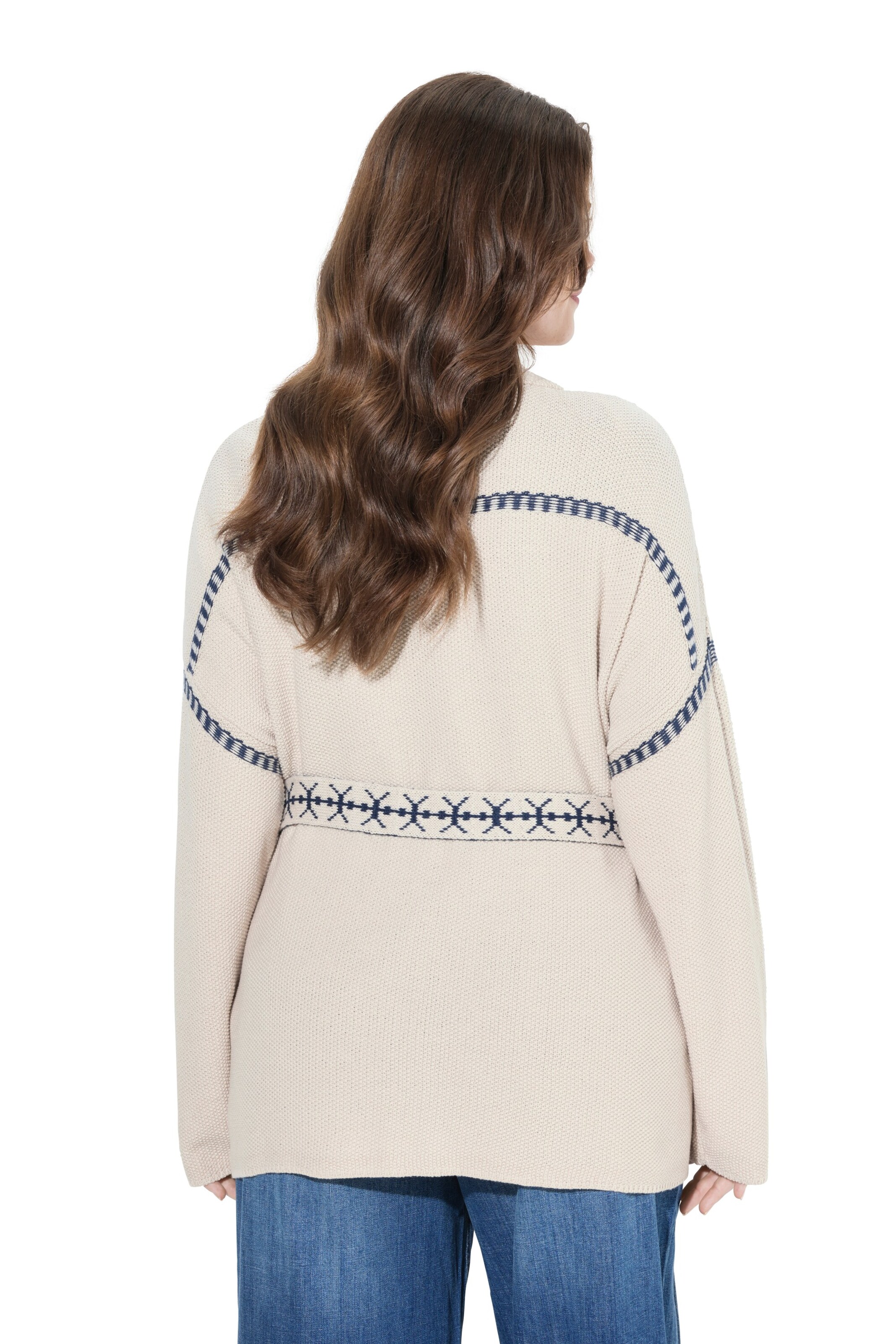 Ulla Popken Knit cardigan in Beige