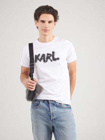 Tricou de la Karl Lagerfeld pe alb: față