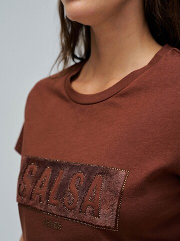 Salsa Jeans T-shirts T-Shirt in Braun