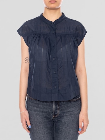 Chemisier 'DROP SHOULDER SHIRT NAVY' WRANGLER en bleu