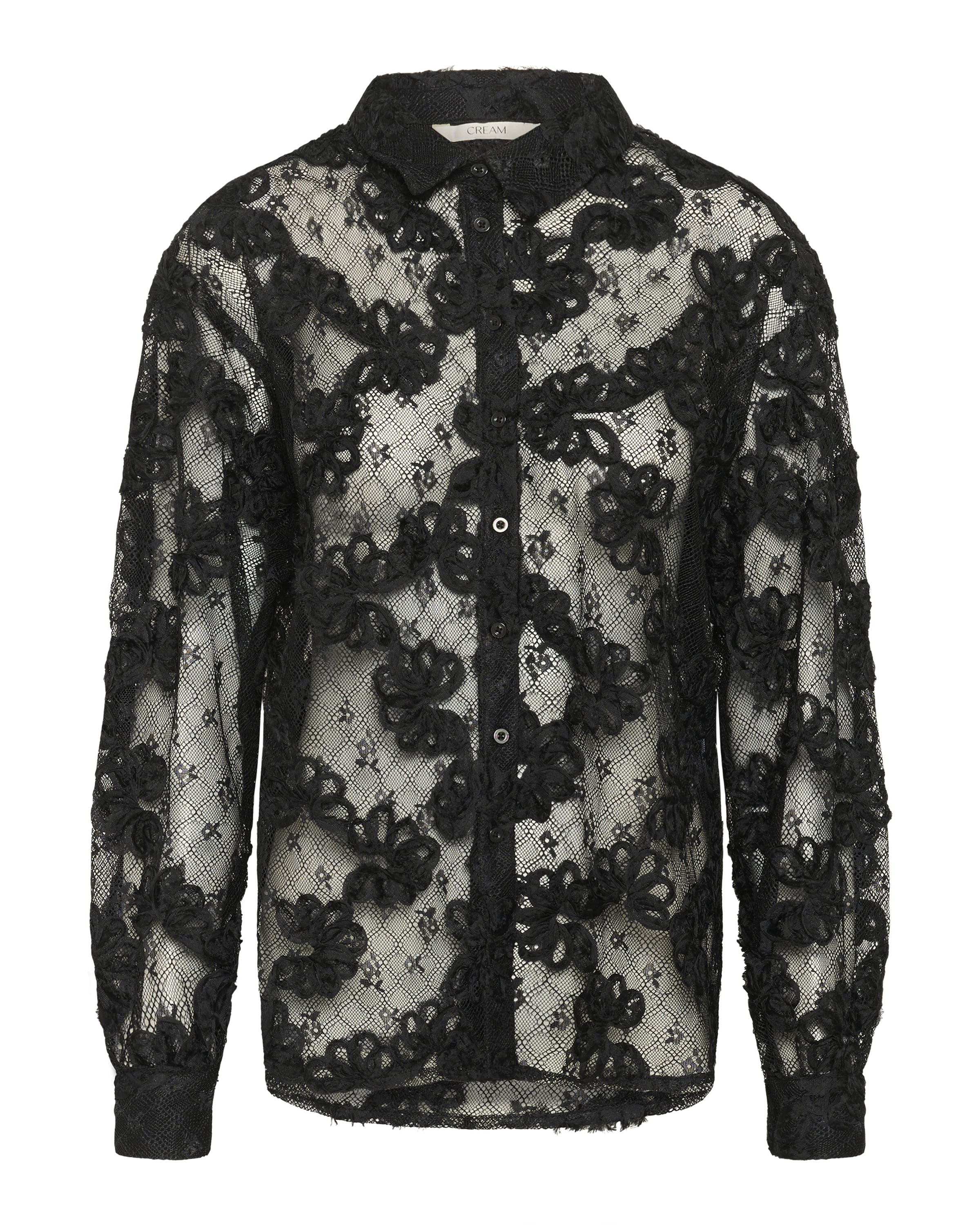 Cream Bluse 'Rory' i sort, Produktvisning