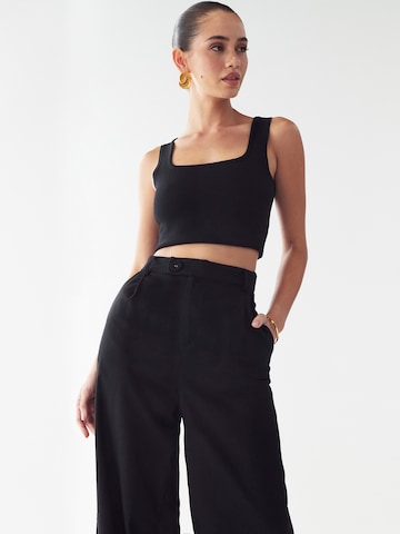 Willa Wide Leg Hose 'Rise' in Schwarz