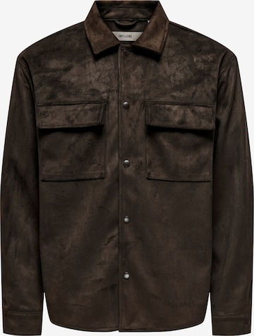 Veste mi-saison 'RAVI' Only & Sons en marron : devant