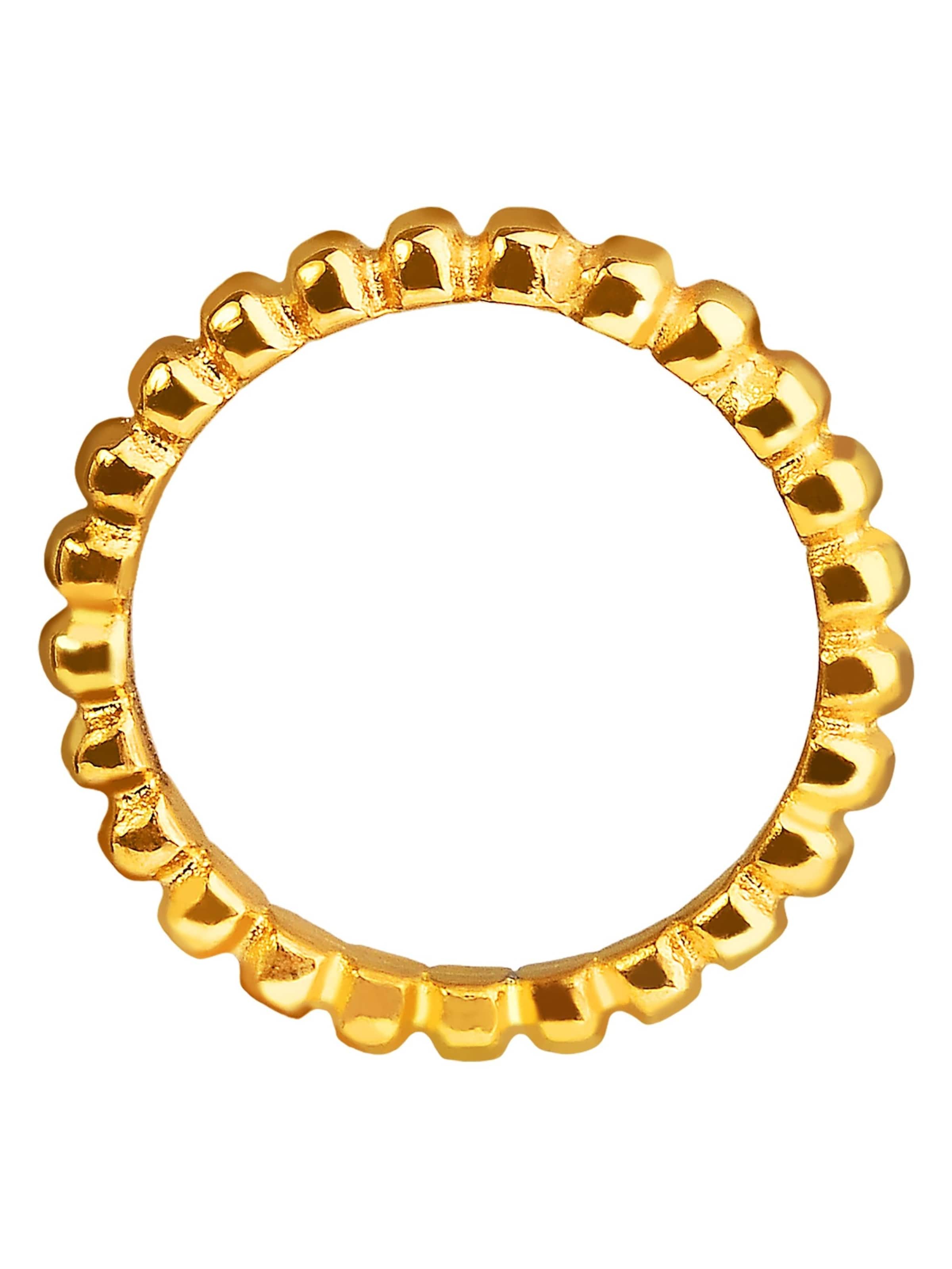 Akzent Ring 'Cica, goldfarbig, langlebig' in Gold