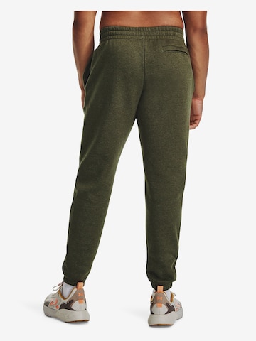 UNDER ARMOUR Zúžený Sportovní kalhoty 'Essential' – zelená