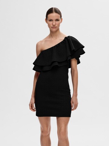 Robe SELECTED FEMME en noir : devant