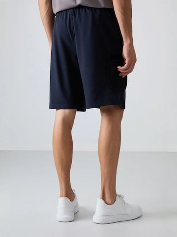 Tommy Life Wide leg Cargobroek in Blauw