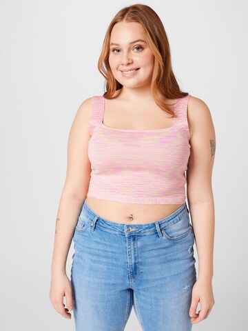 Tops en tricot Cotton On Curve en rose : devant