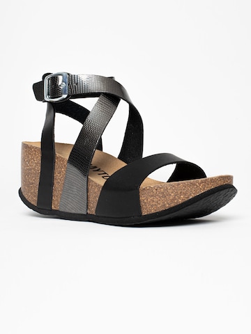 Bayton - Sandalias con hebilla 'PAMPELUNE' en negro