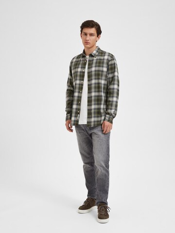 SELECTED HOMME - Regular Fit Camisa 'Robin' em verde