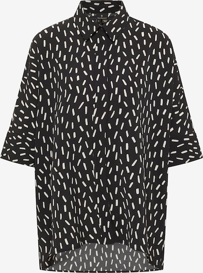Camicia da donna DreiMaster Klassik di colore nero / bianco lana, Visualizzazione prodotti