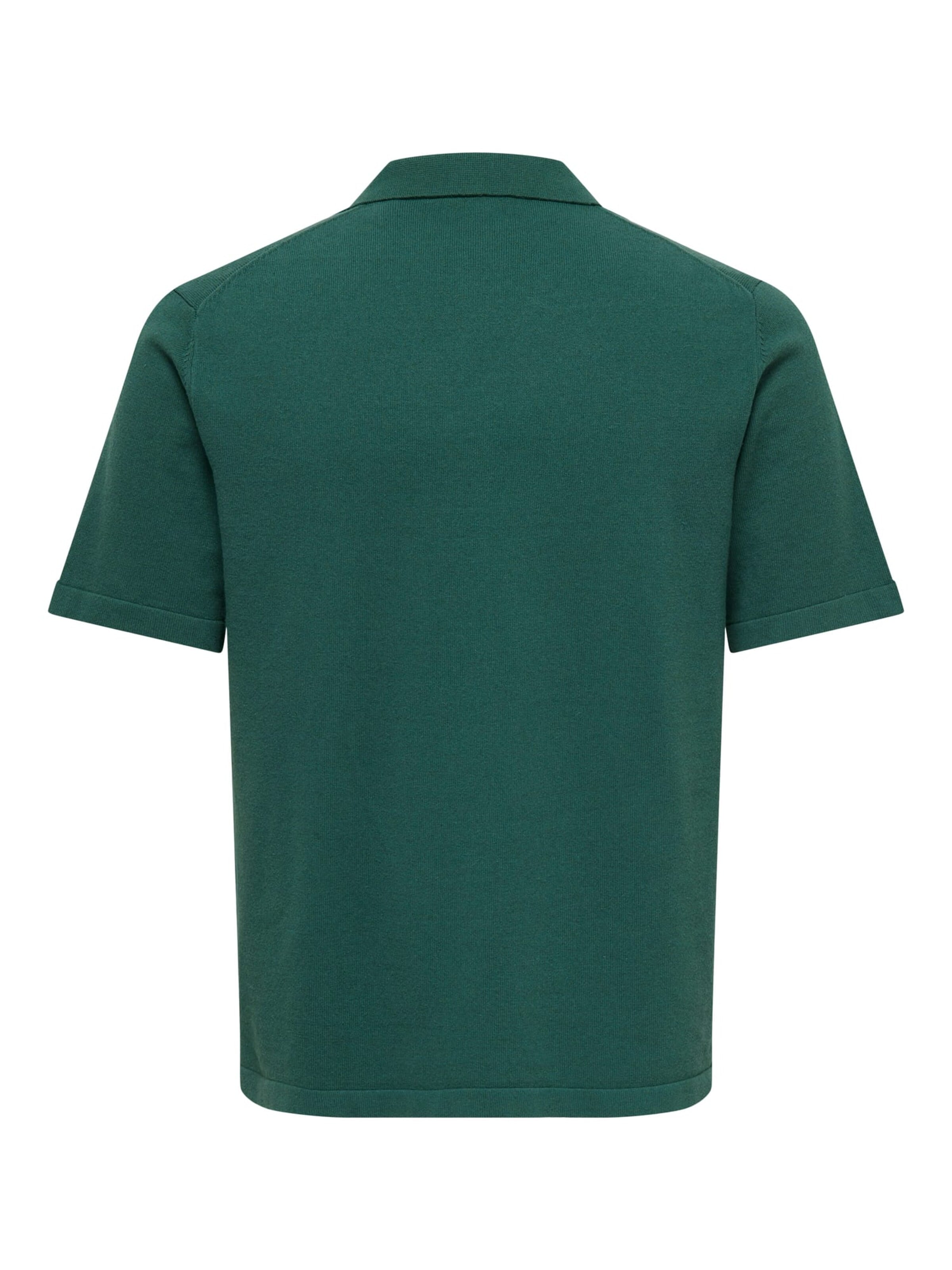 Only & Sons Comfort fit Button Up Shirt 'Milo' in Green