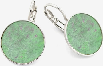 Sergio Engel Oorbellen 'Patina Ohrring 01 Elegante Edelstahlhänger mit patinierten Metallplättchen' in Groen: voorkant