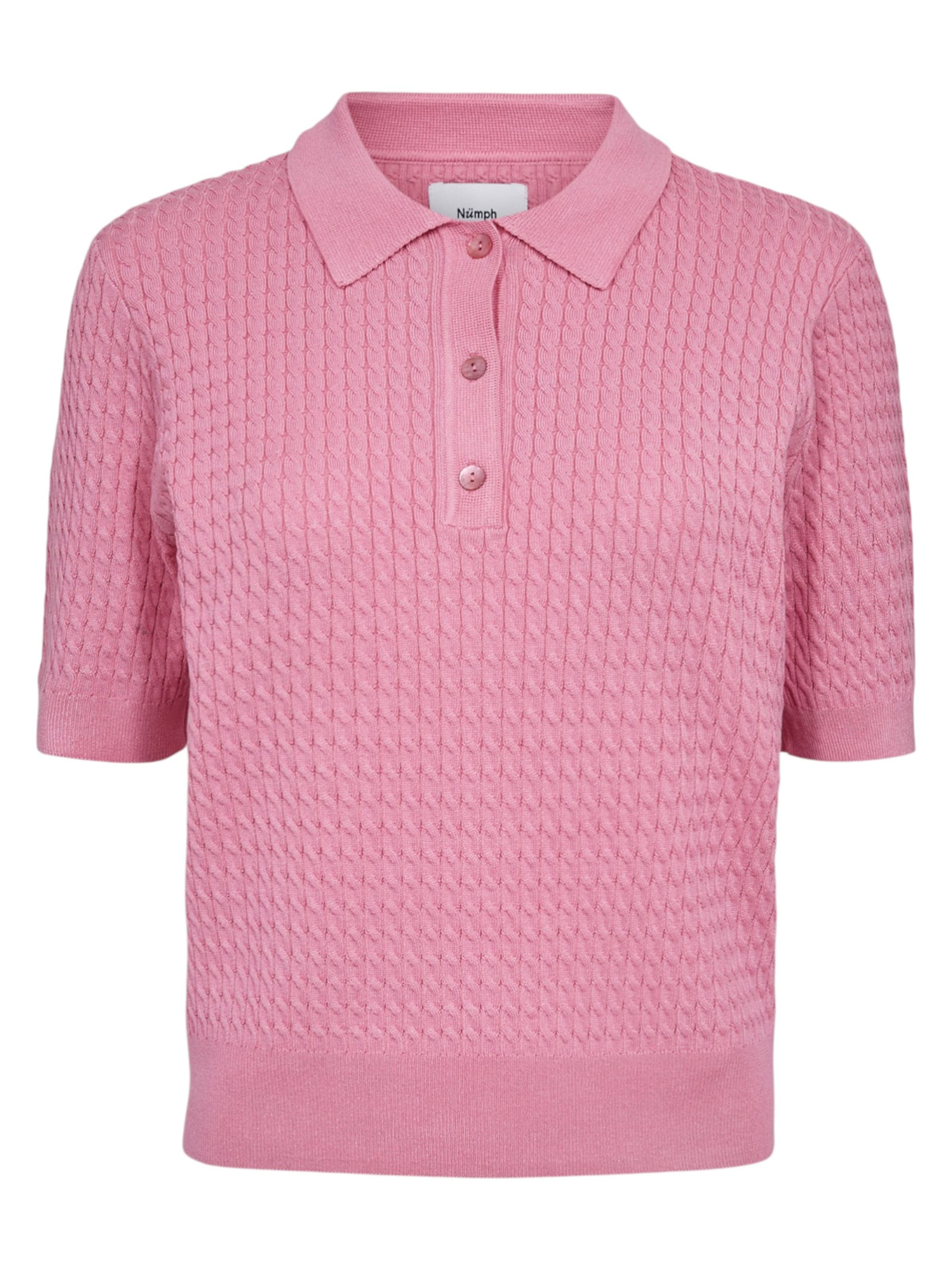 NÜMPH Poloshirt 'NUALETTE POLO' in Pink: Vorderseite
