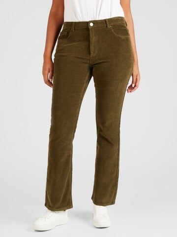 Regular Pantalon ONLY Curve en vert : devant