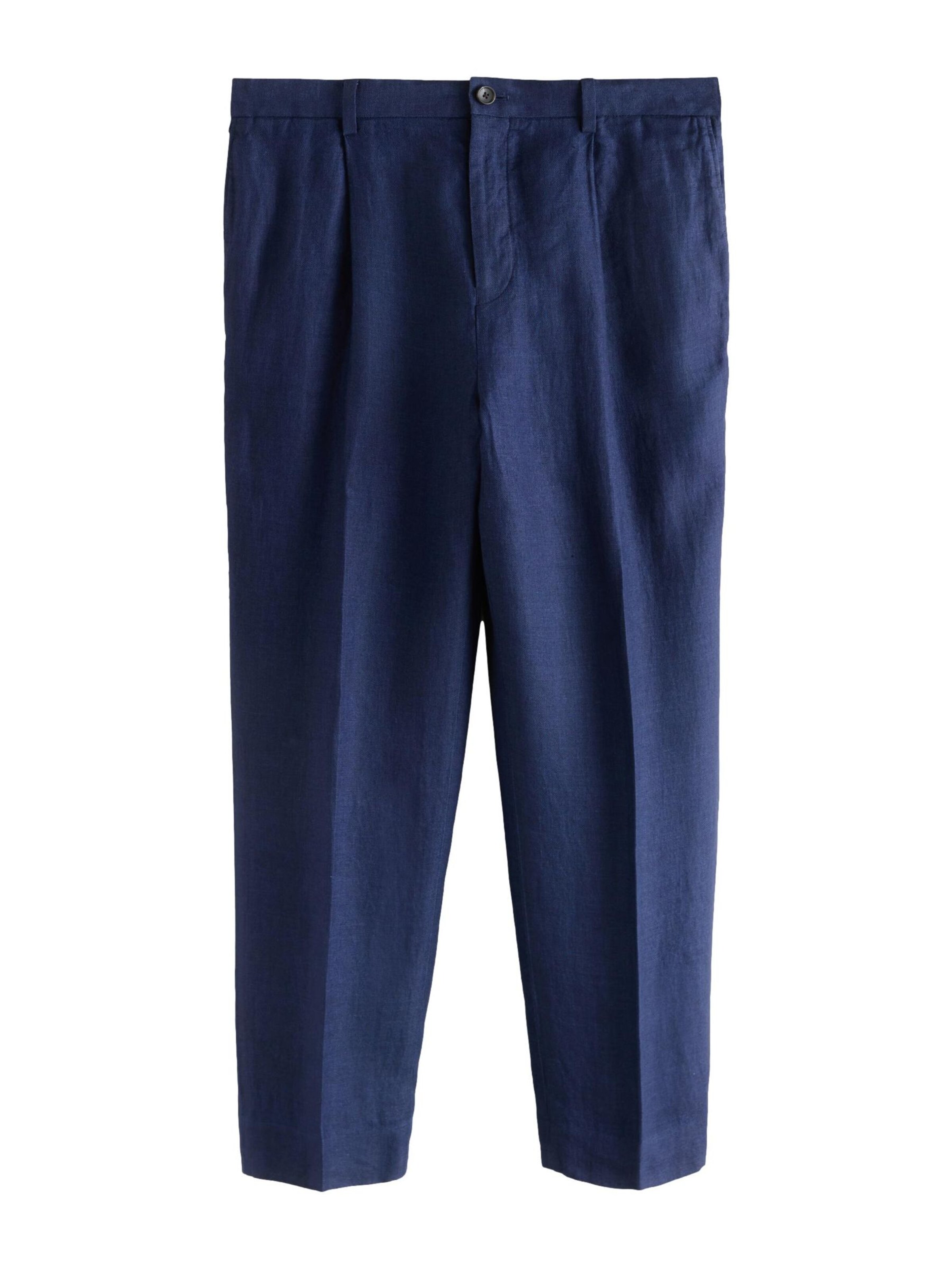 Next Pleat-front trousers in 40-42/Short in Navy, Item view