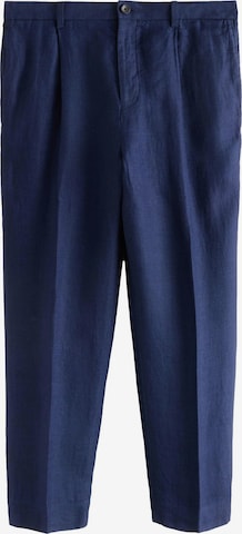 Next Regular Pleat-Front Pants in Blue: front